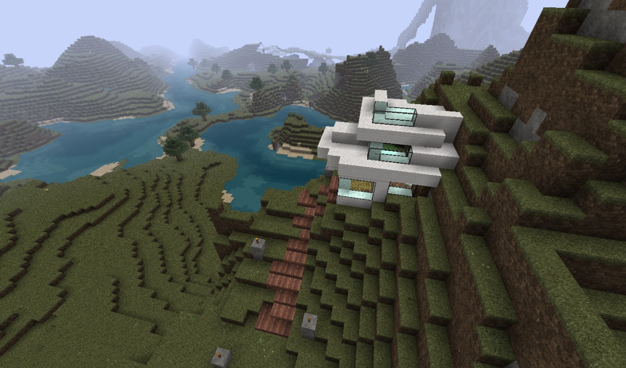 Modern House Mountain Minecraft Map