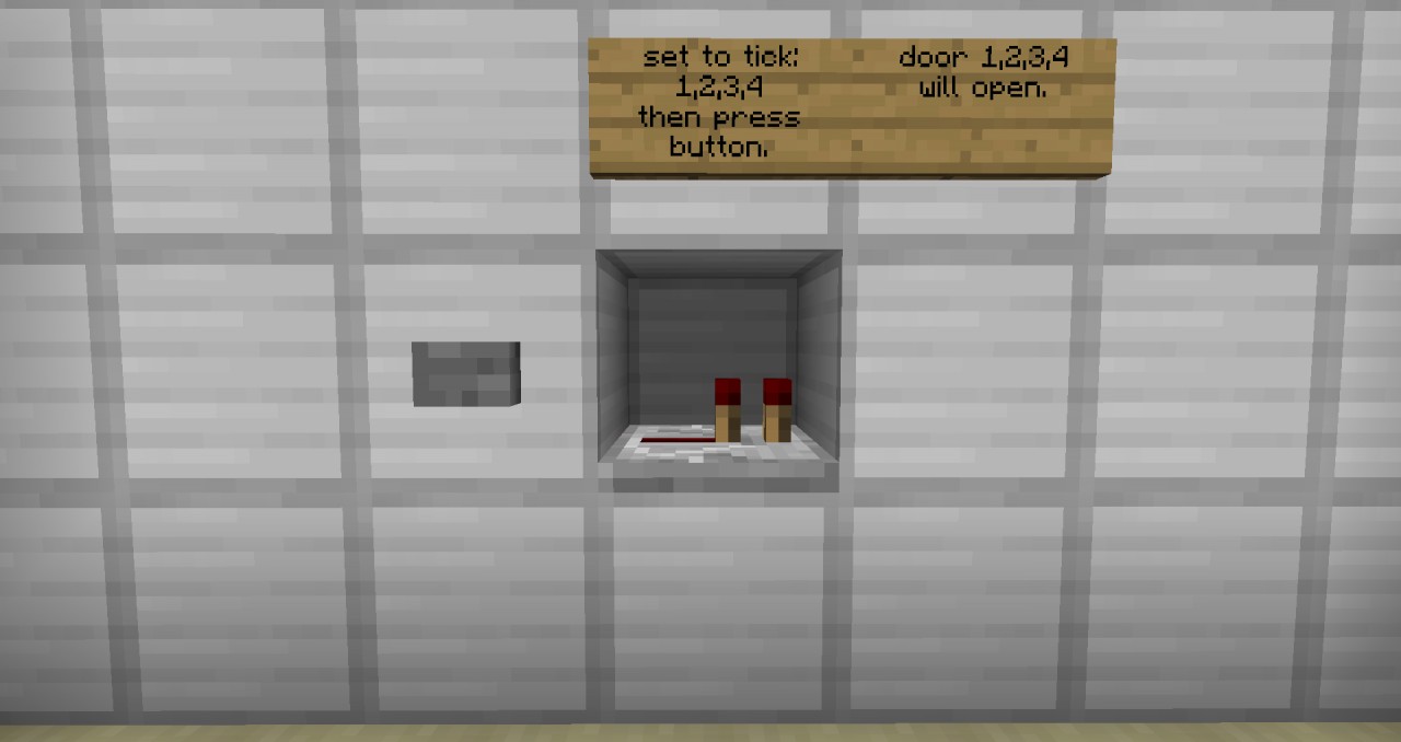 repeater door lock Minecraft Map