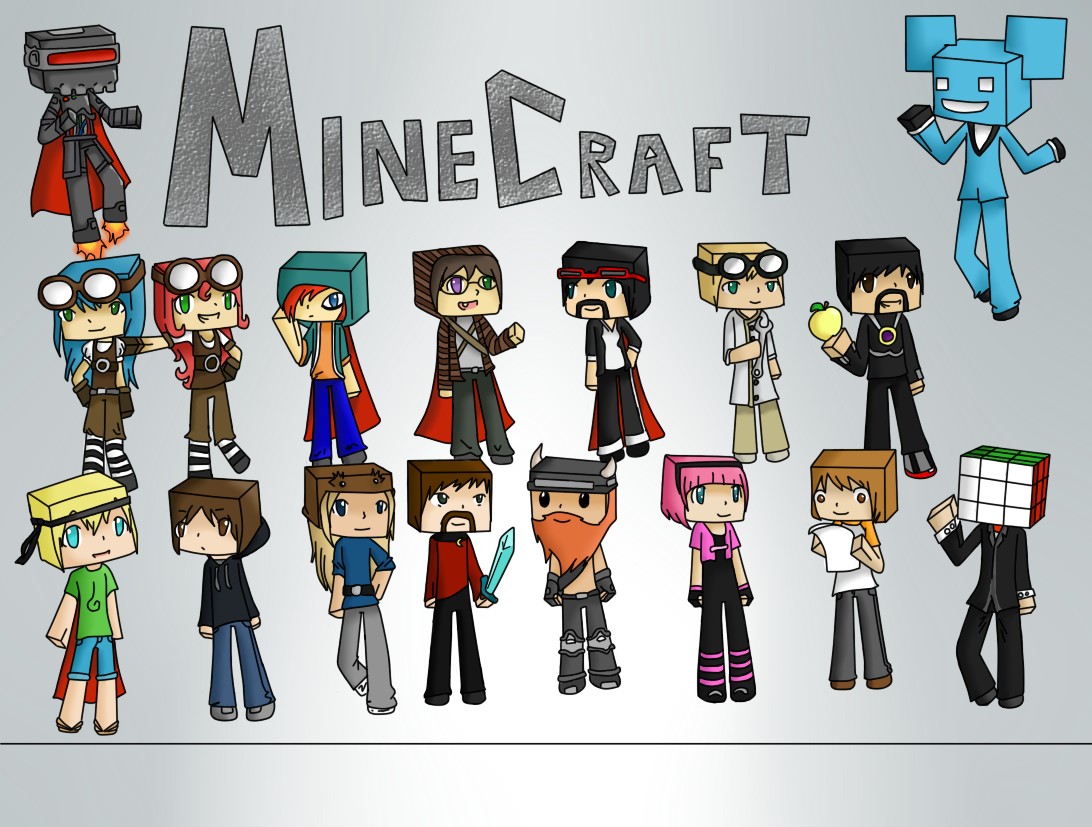 Minecraft YouTubers group drawing [I'm taking it to Minecon] Minecraft Blog
