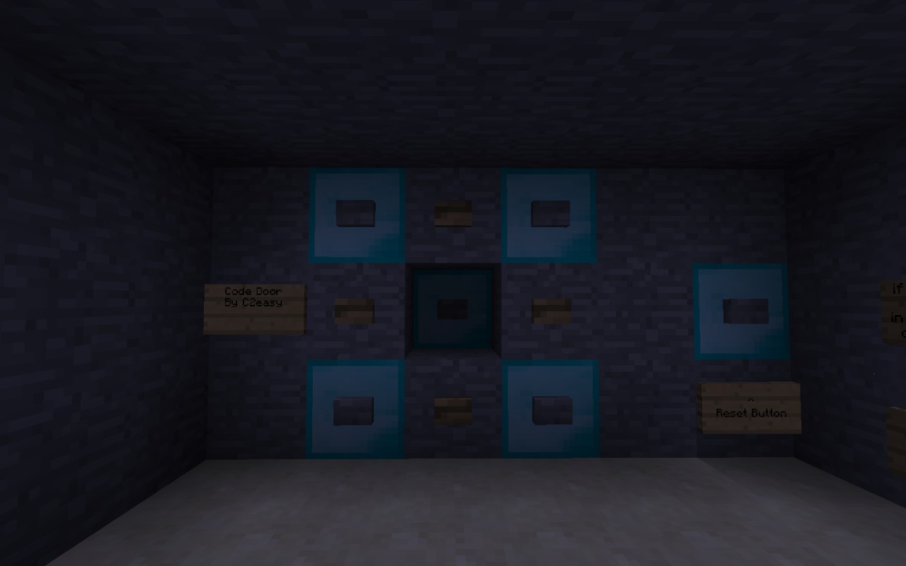 Redstone Code Door Minecraft Map