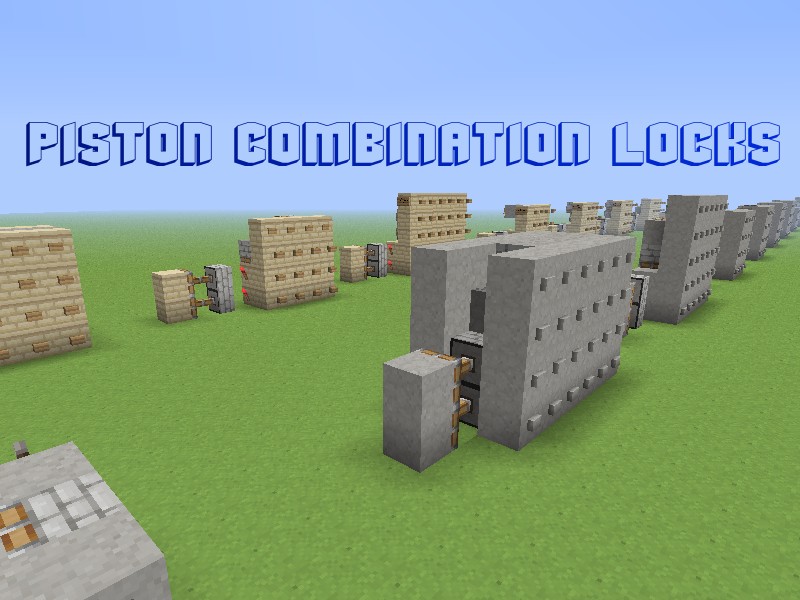 Piston Combination Locks Most Compact Locks in Minecraft Minecraft Map