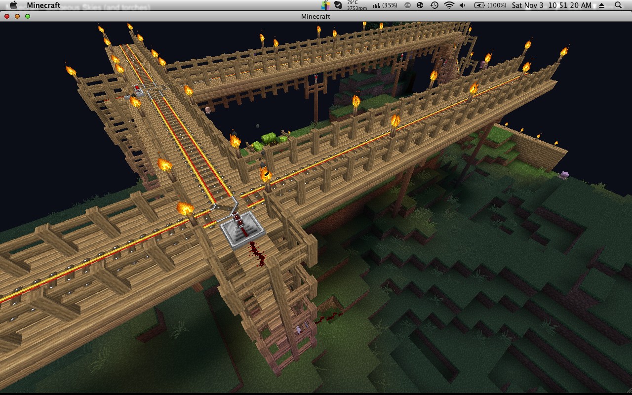 Redstone Rail System Minecart Station Train Minecraft Map