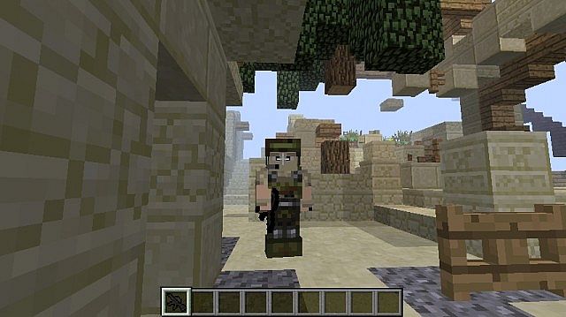 And the iron armor which is just plain camo! Also if there is a parachute if you have the parachute mod installed.