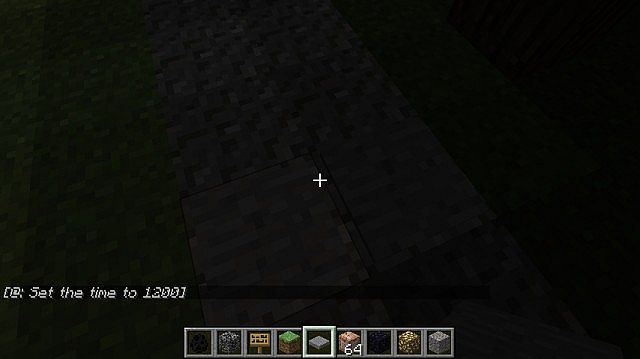 With the command block! to set the time to night!