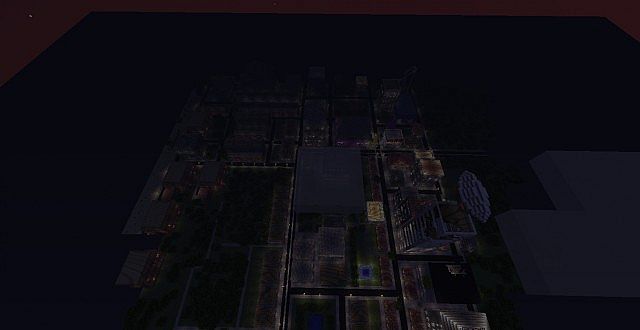 birds eye view of nearly the whole city