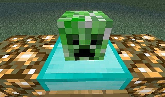 And you think the map have hostile mobs... this is the only mob existing in the map. One false creeper head.