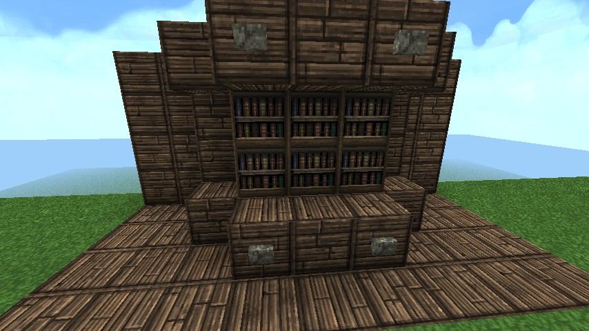 (Redstone) Compact Usable Bookshelves Minecraft Map