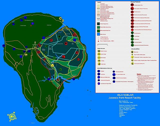 The map I used to build the park.