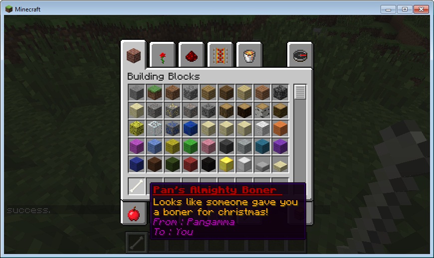 ItemTagger rename items in time for Christmas. Minecraft Mod