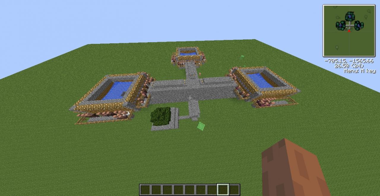 High Output Iron Golem Farm Minecraft Map