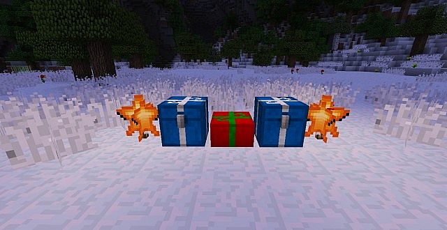 Les coffres et un gat&ocirc; (avec des torches de red) !!