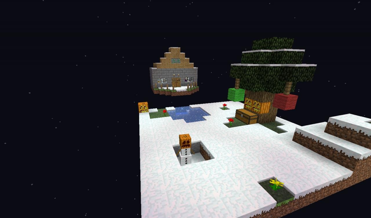 Winter in Skyblock (survival) Minecraft Map