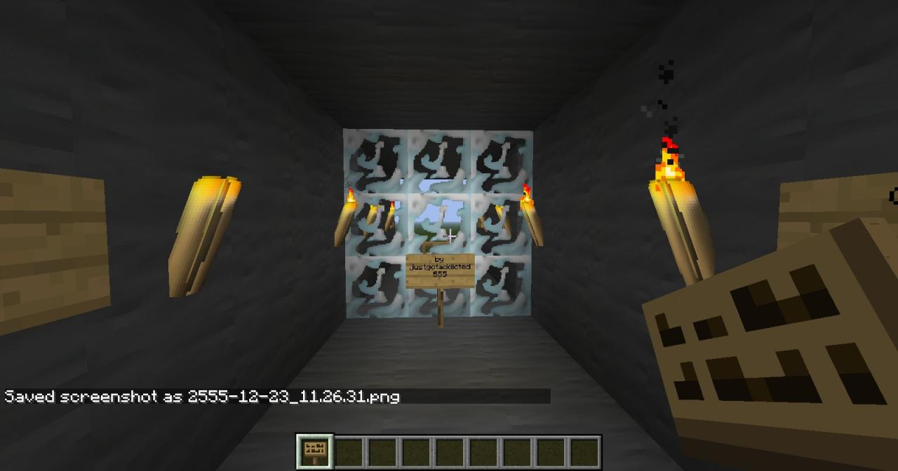 3x3 sliding glass door Minecraft Map