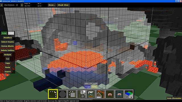Collapse underground caverns