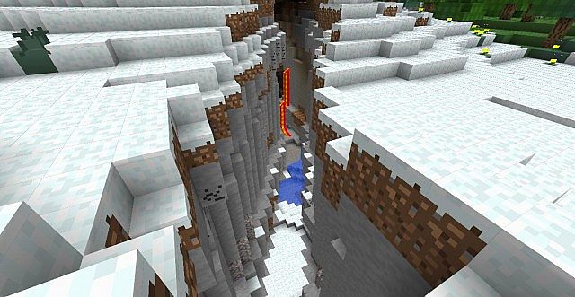 Snow and ravine
