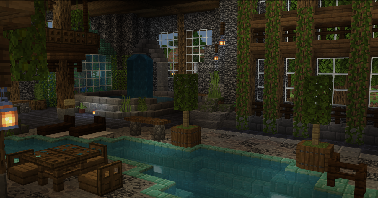 Spa (+village) showcase Minecraft Map