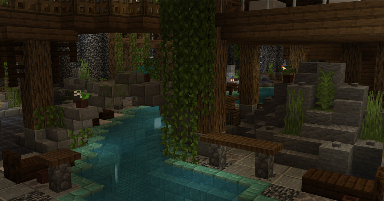 Spa (+village) showcase Minecraft Map