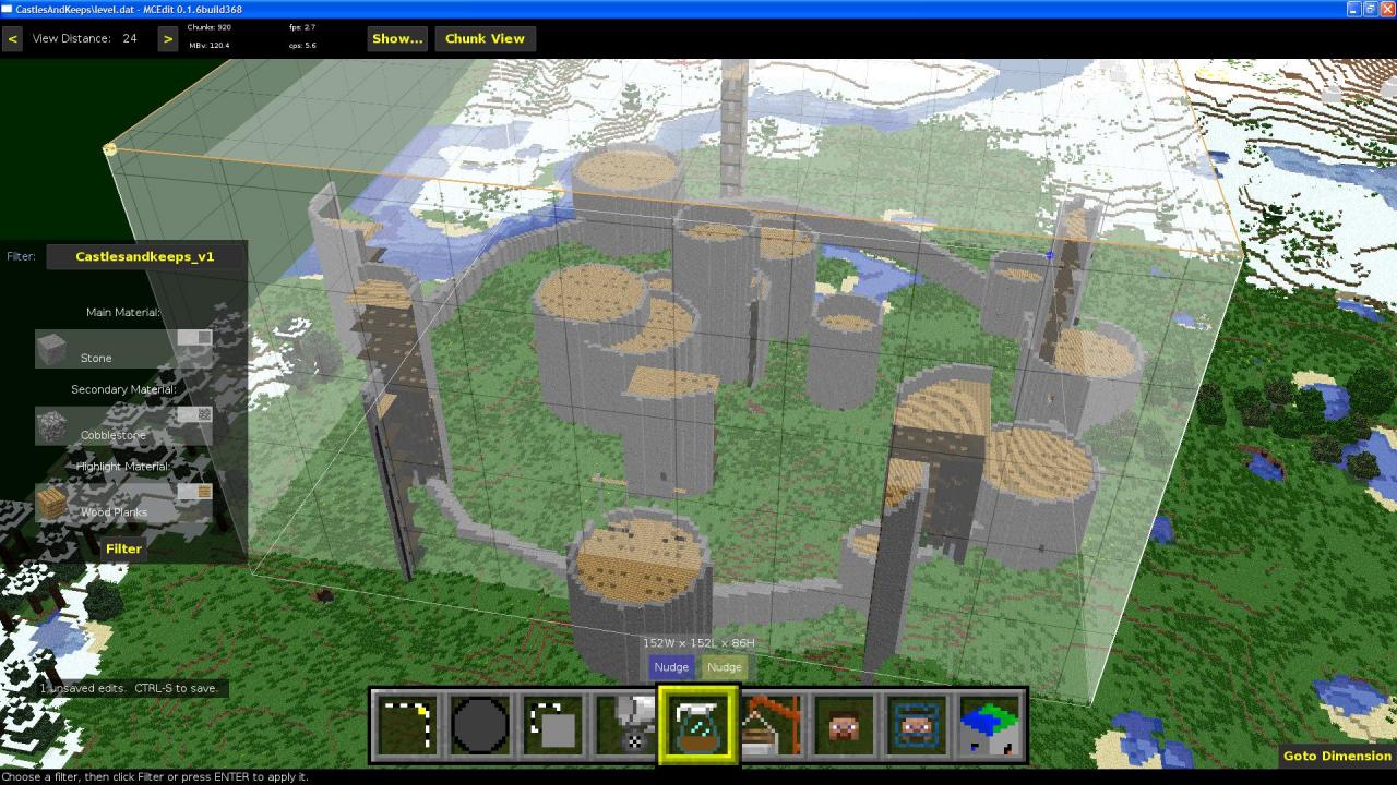 One-Click Castles and Keeps - MCEdit Filter to create an entire castle ...