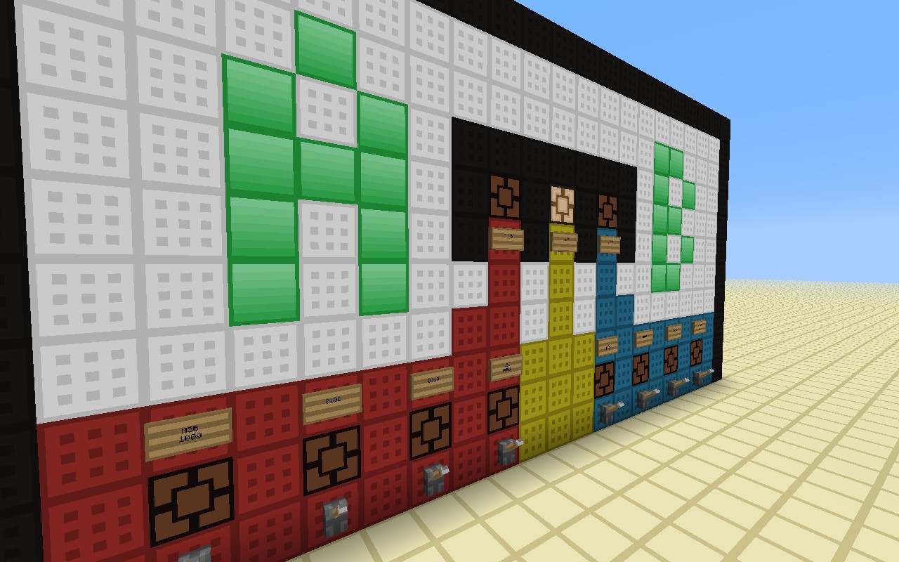 4bit Binary Comparator Minecraft Map