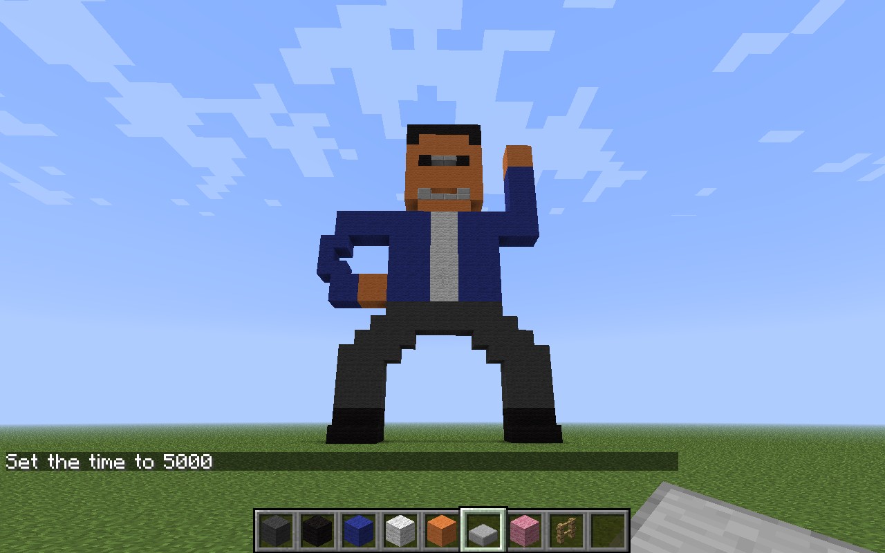psy gangnam style minecraft project