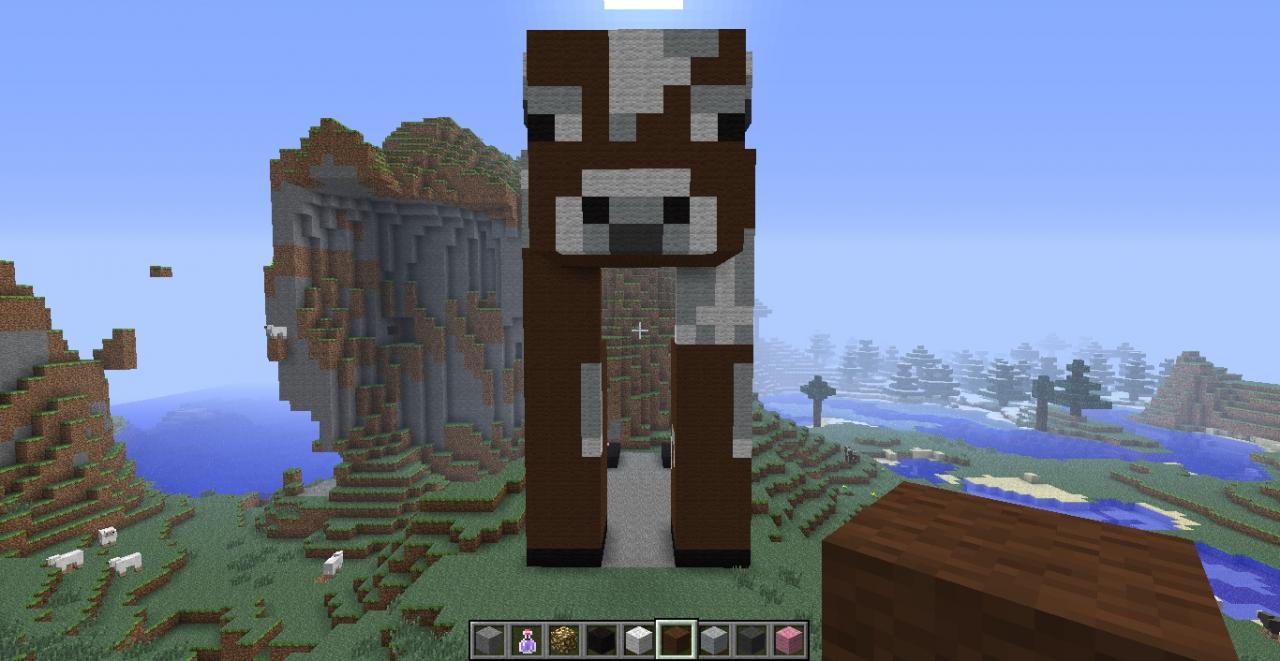 Simple House In A Cow Minecraft Project