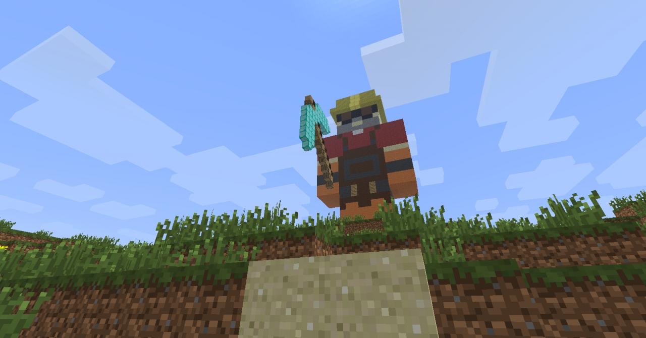 TF2 Engineer Statue Minecraft Map