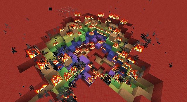 Burning a rainbow world.