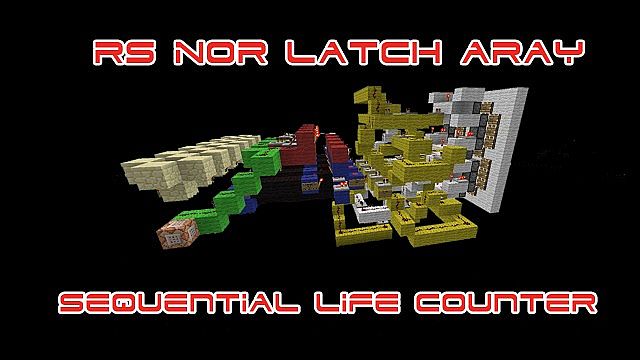 One of a Kind RS N-OR Latch ARRAY Sequential Life Counter Minecraft Map