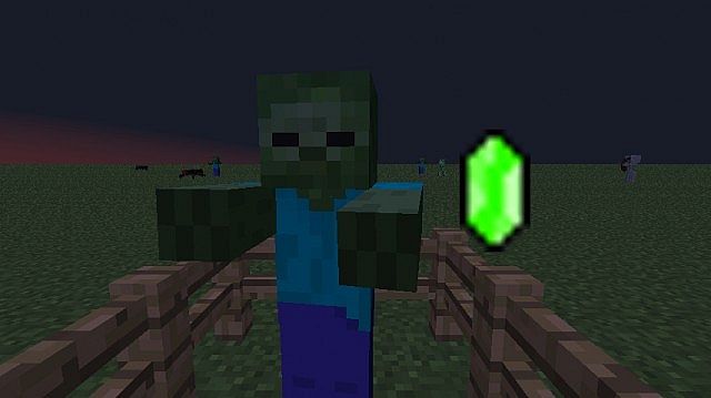 Zombies, skeletons, creepers and spiders drop Rupee Shards!