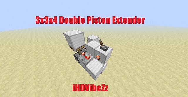 Ultra Compact Double Piston Extender (3x3x4) Minecraft Project