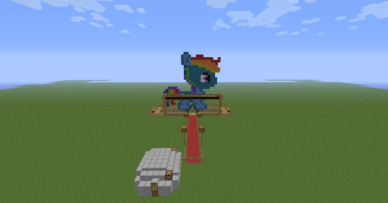 Pixel Art Pony Landmark Minecraft Map