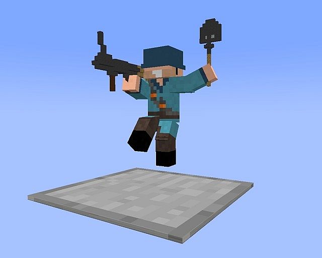 Soldier Breaking his leg-ehm... Rocket jumping.