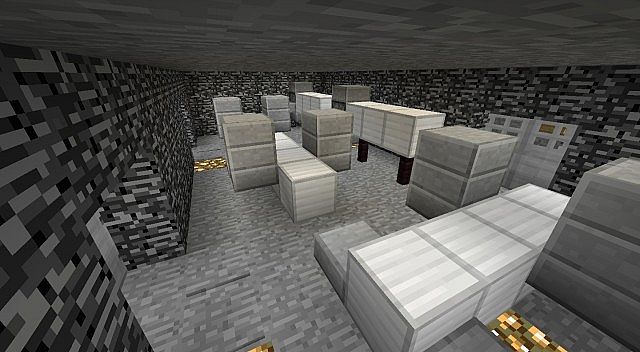 Missile storage, showcasing both kinds of missiles.