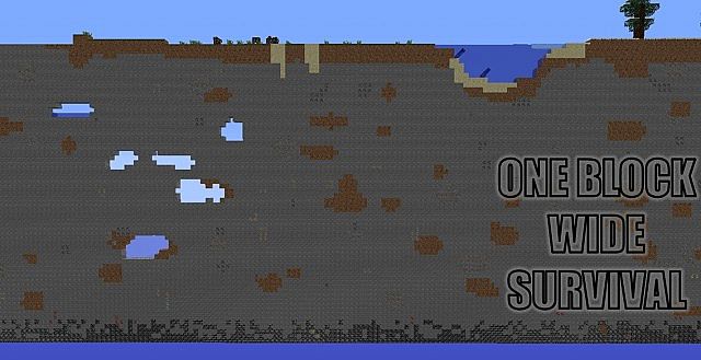 One Block Wide Survival Minecraft Map
