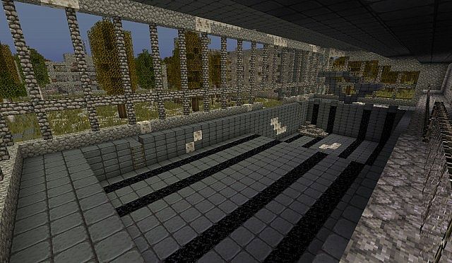 Abandoned swimming pool