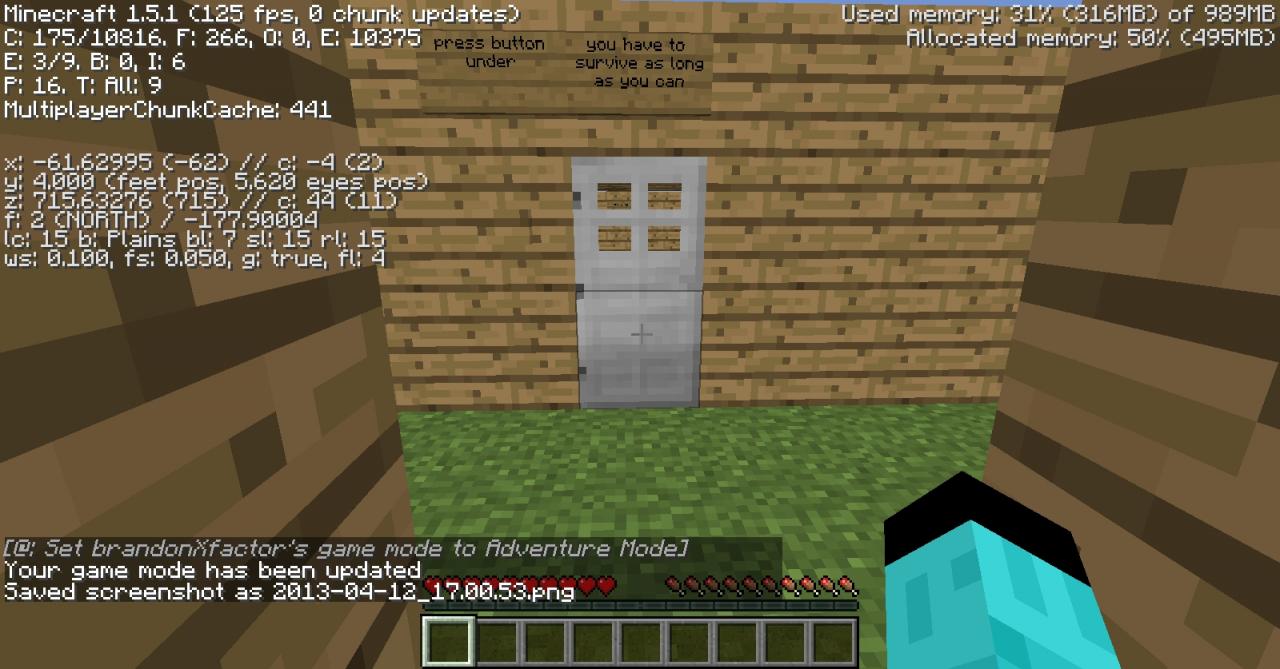 hardest mob survival Minecraft Map