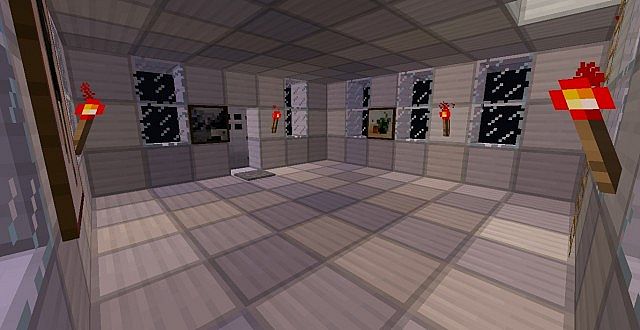 In the entrance hall, looking at the door.