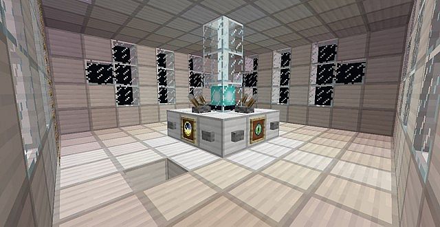 The control room with central control console.