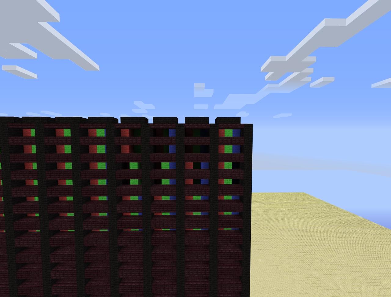 16*16px RGB color screen in Minecraft Minecraft Map