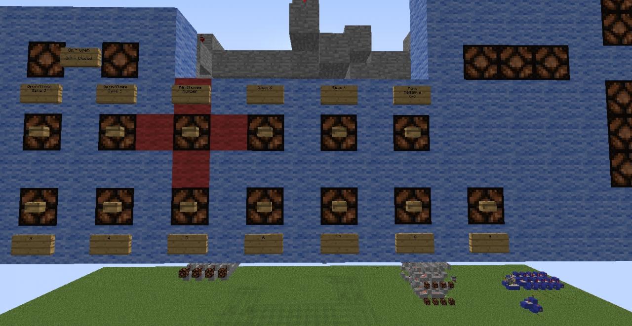 Number Display Unit with Memory Minecraft Map