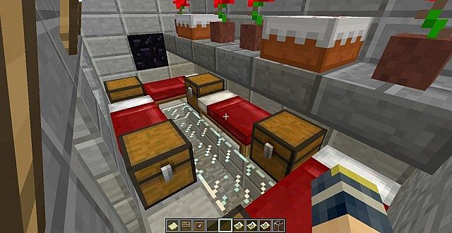 Inside one of the Escape Pods 4 people