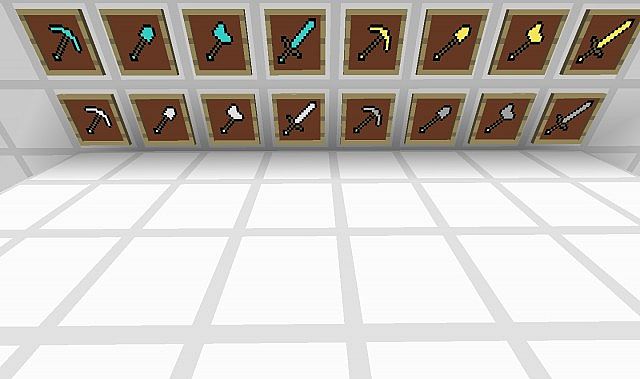 Diamond, Gold, Iron, and Stone Tools