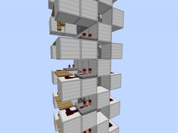 Must See!Compact Elevator 4x4!World download and schematic! Minecraft Map & Project