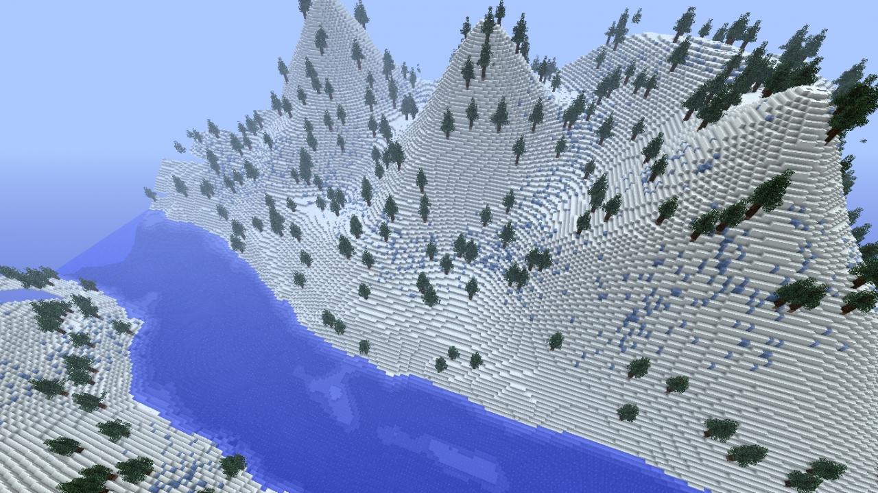 snowy mountains Minecraft Map