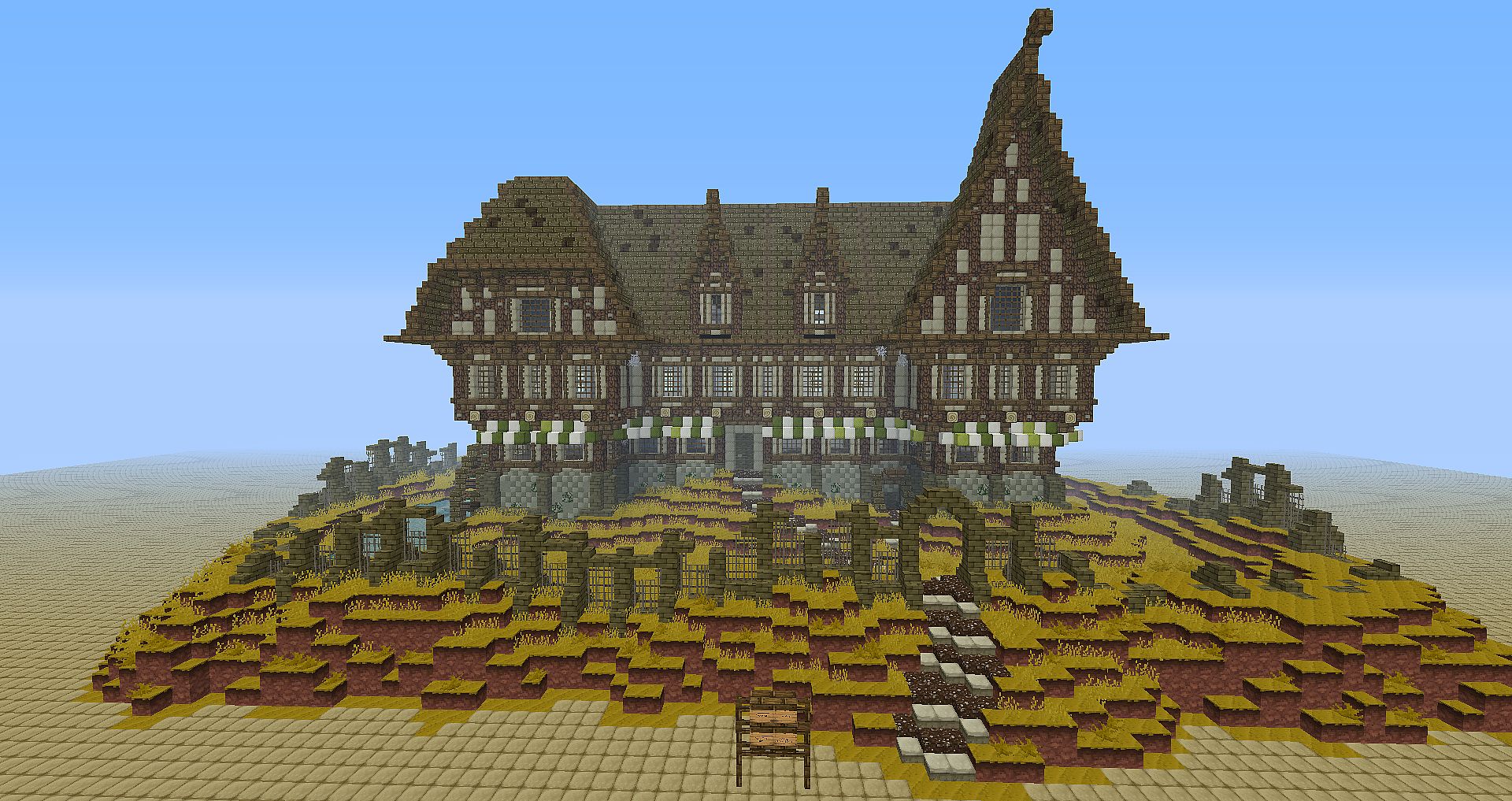 MineCraft: Detailed Mansion (Temporary Landscape) Minecraft Map