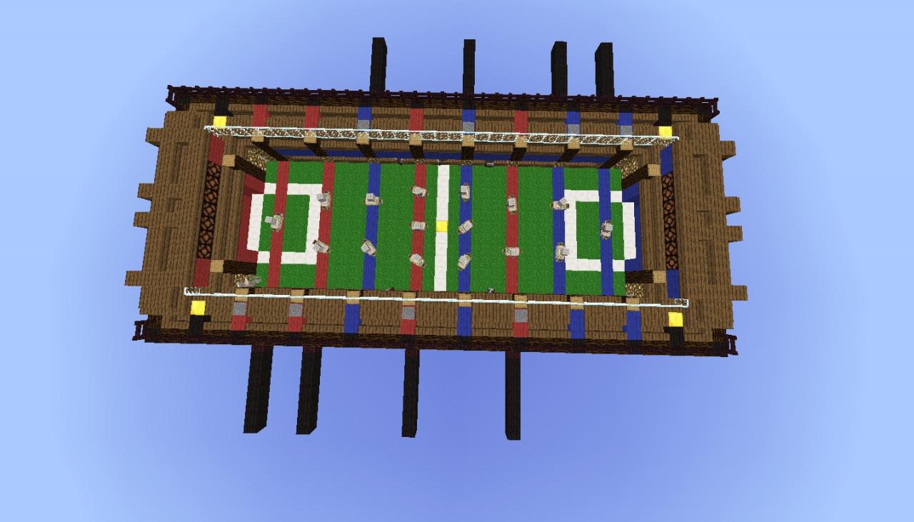 Showcase FOOSBALL in Minecraft A redstone Minigame Minecraft Map