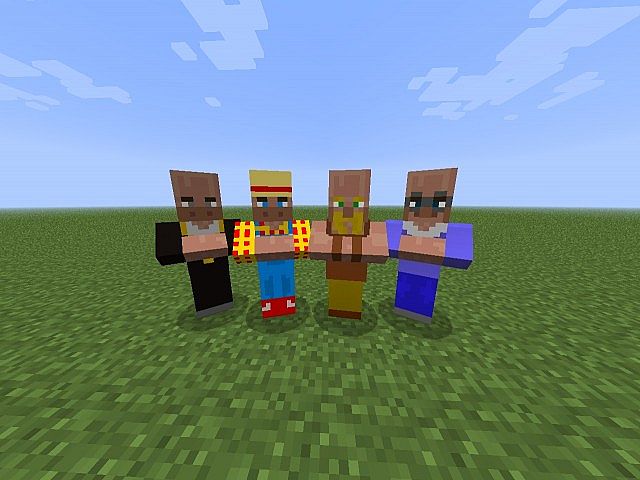 NEW SKIN VILLAGERS !! Priest, smith, librarian, farmer, butcher!