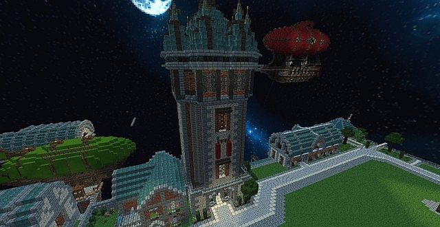 Greymoor Steamworks (Steampunk Tower) Sanacraft Minecraft Map