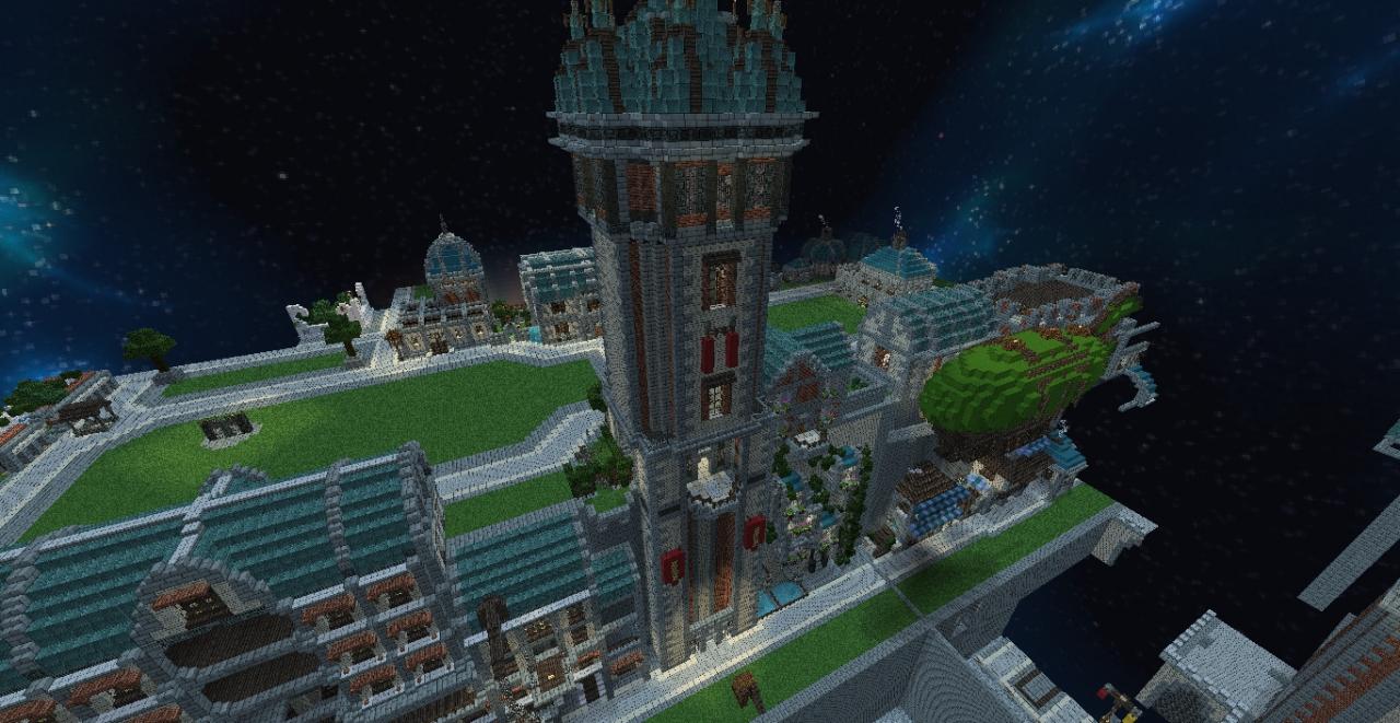 Greymoor Steamworks (Steampunk Tower) Sanacraft Minecraft Map