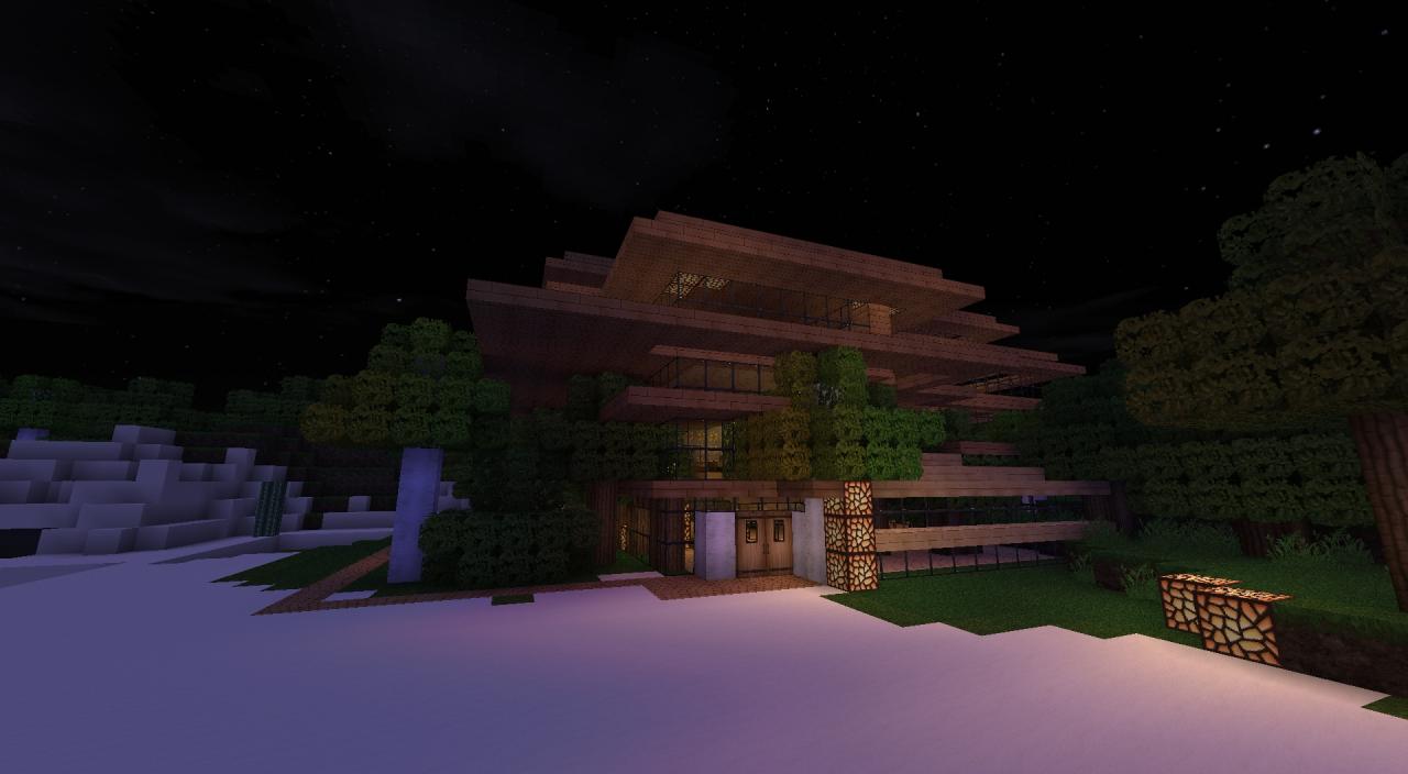 Modern Forest House Minecraft Map